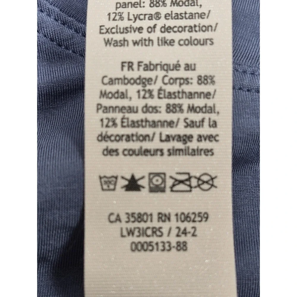 Lululemon Shirt Womens 4 Blue Long Sleeve Lightweight Modal Stretch Yoga Top